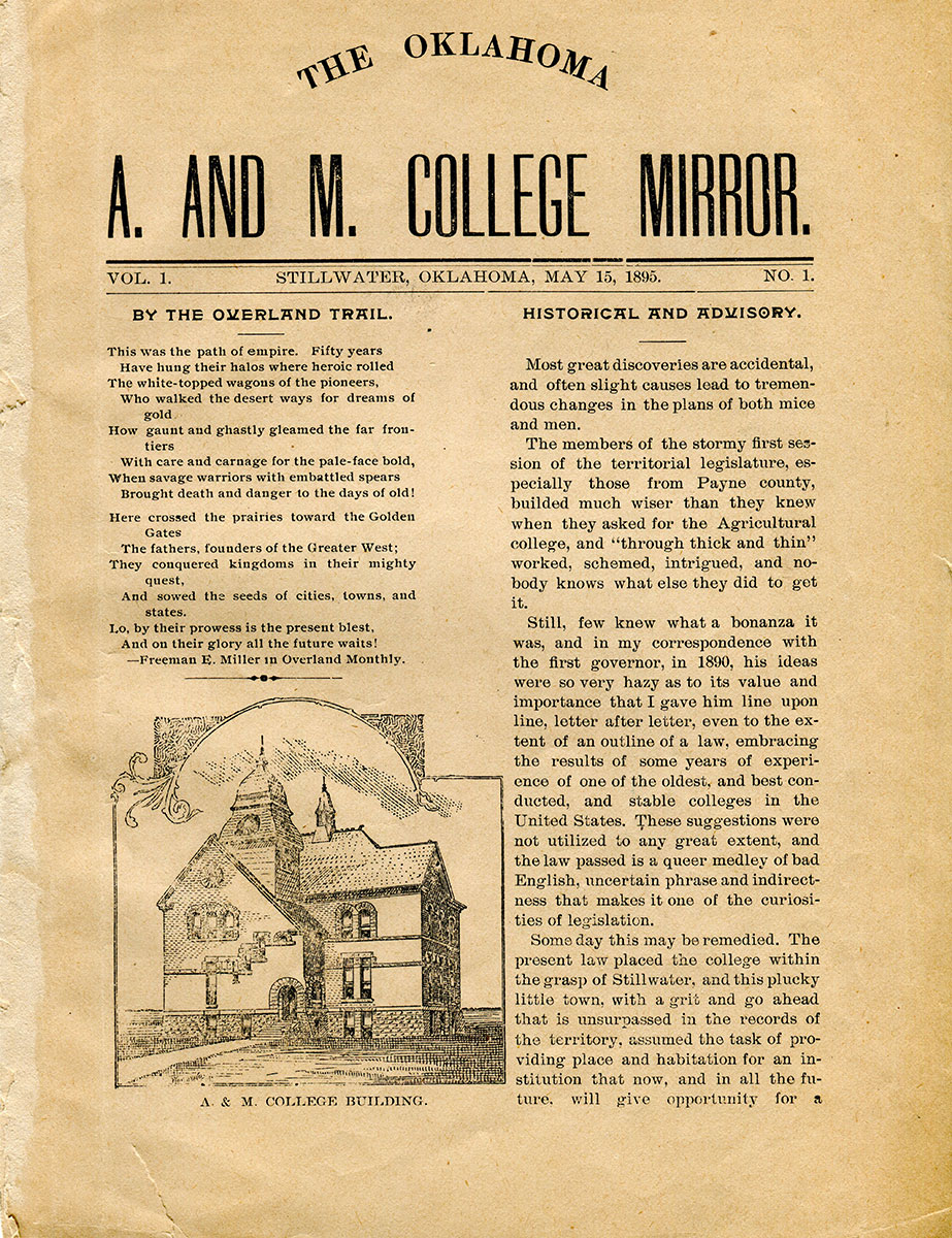 First college newspaper Mirror published First college newspaper Mirror published
