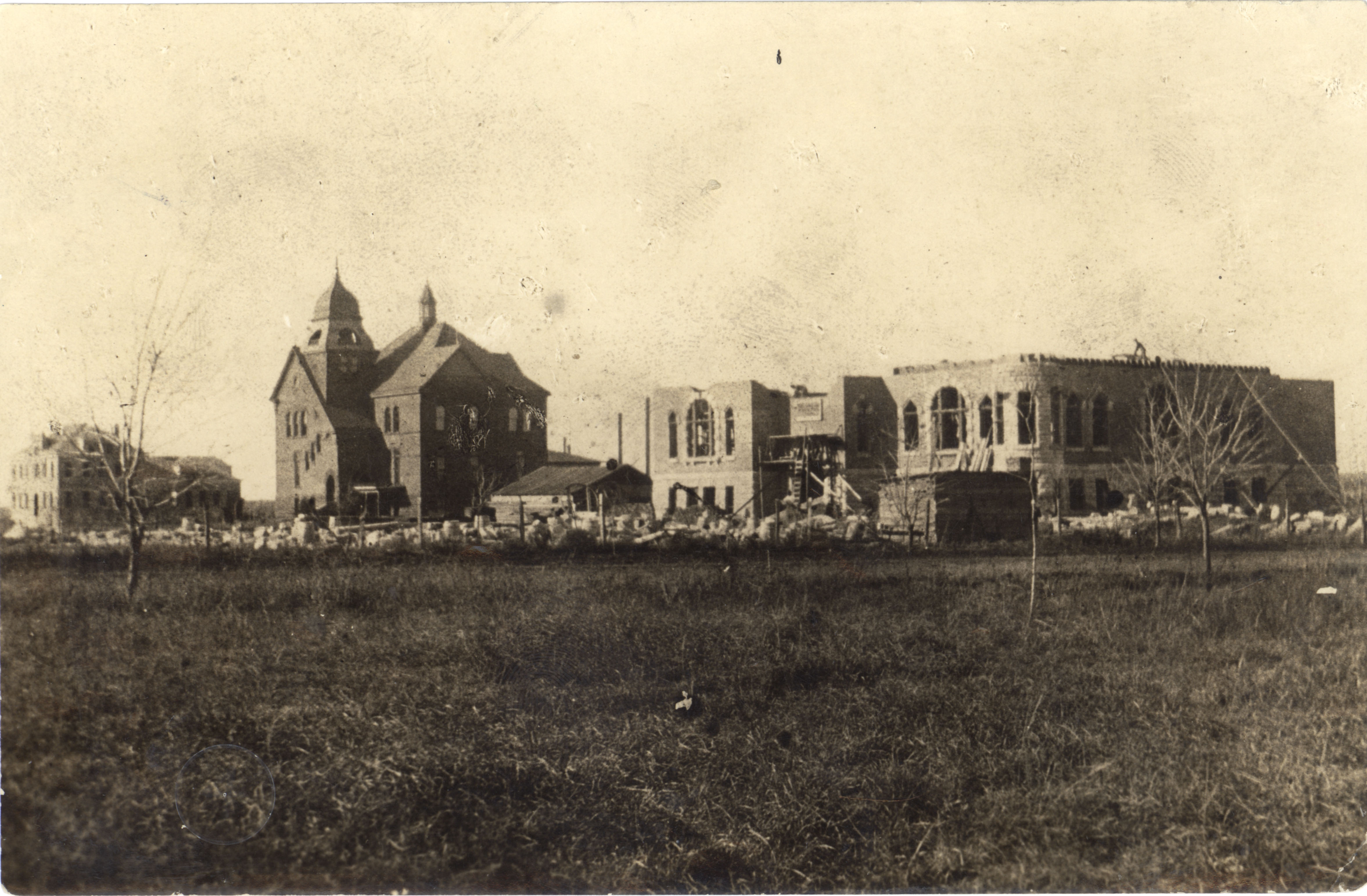 Library Building rises from the prairie Library Building rises from the prairie