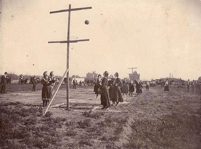 Women play basketball Women play basketball