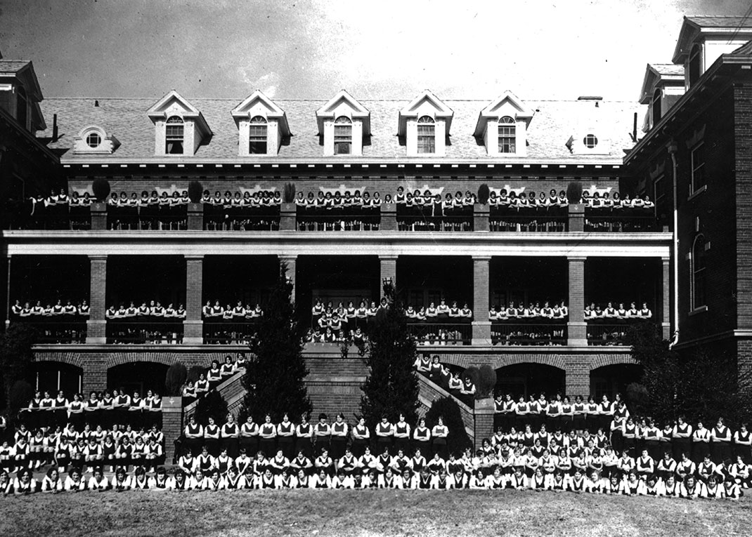 First dormitories on campus occupied First dormitories on campus occupied
