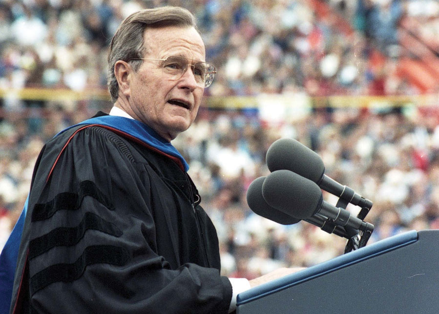 President H.W. Bush delivers commencement speech President H.W. Bush delivers commencement speech